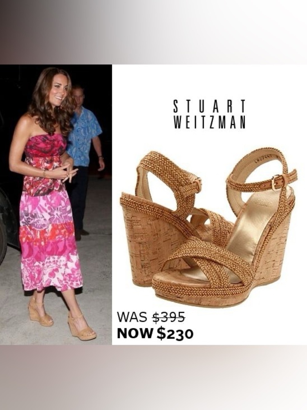 Stuart Weitzman Beige Raffia Cork Wedge
Sandals size 10 excellent condition!